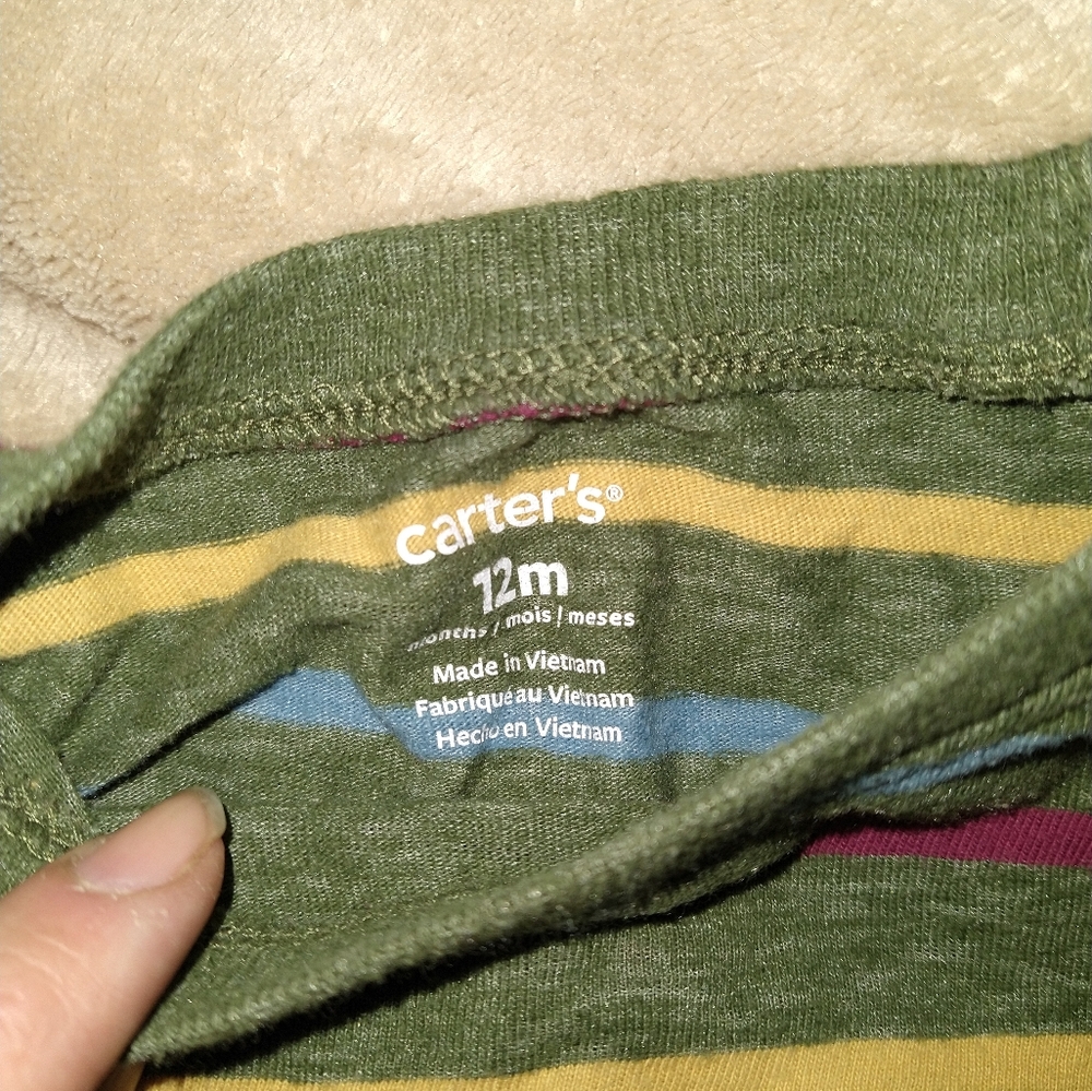 Kids Striped Shirt and Graphic Tee with Denim Shorts - Picture 3 of 6